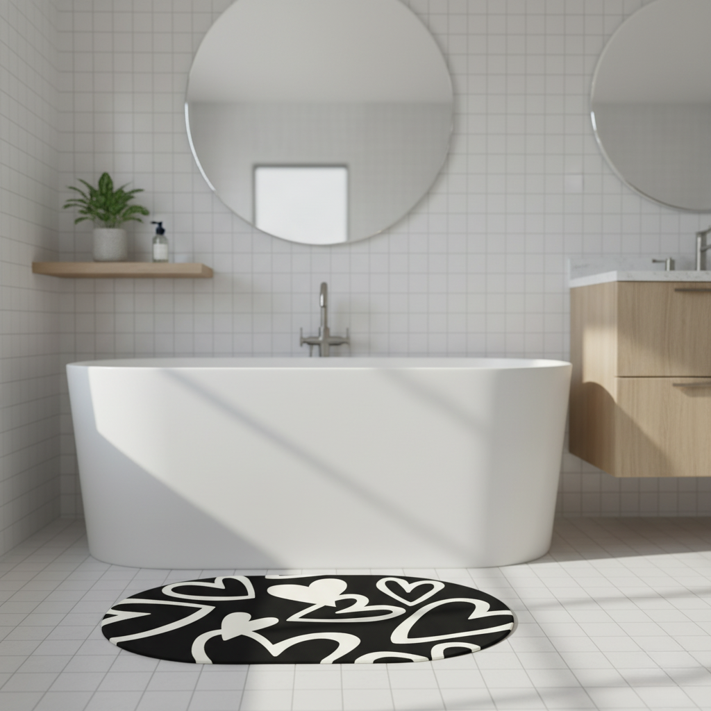Tapis De Bain Cœur 2