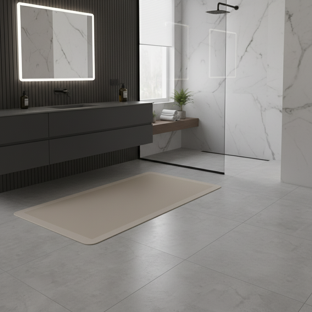 Tapis de bain en diatomite 90 cm - détail surface microporeuse