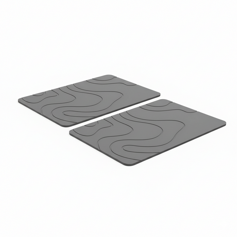 Lot De 2 Tapis Diatomite Pour Animaux – Gris / 30x40cm, Gris / 35x45cm, Gris / 40x60cm, vue produit sur fond blanc
