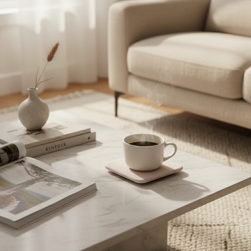 Dessous De Verre En Diatomite Rose 5