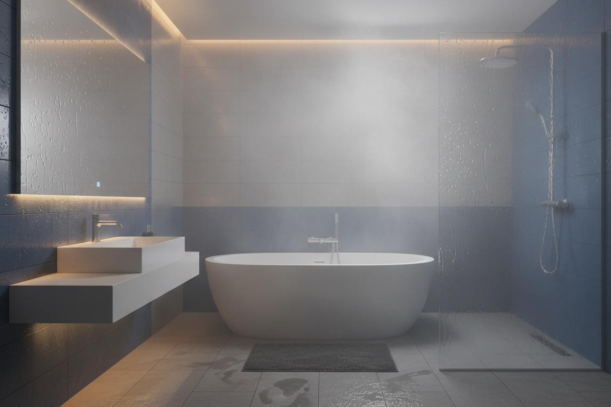 Salle de bain humide : comment la diatomite aide à réduire l’humidité et les odeurs