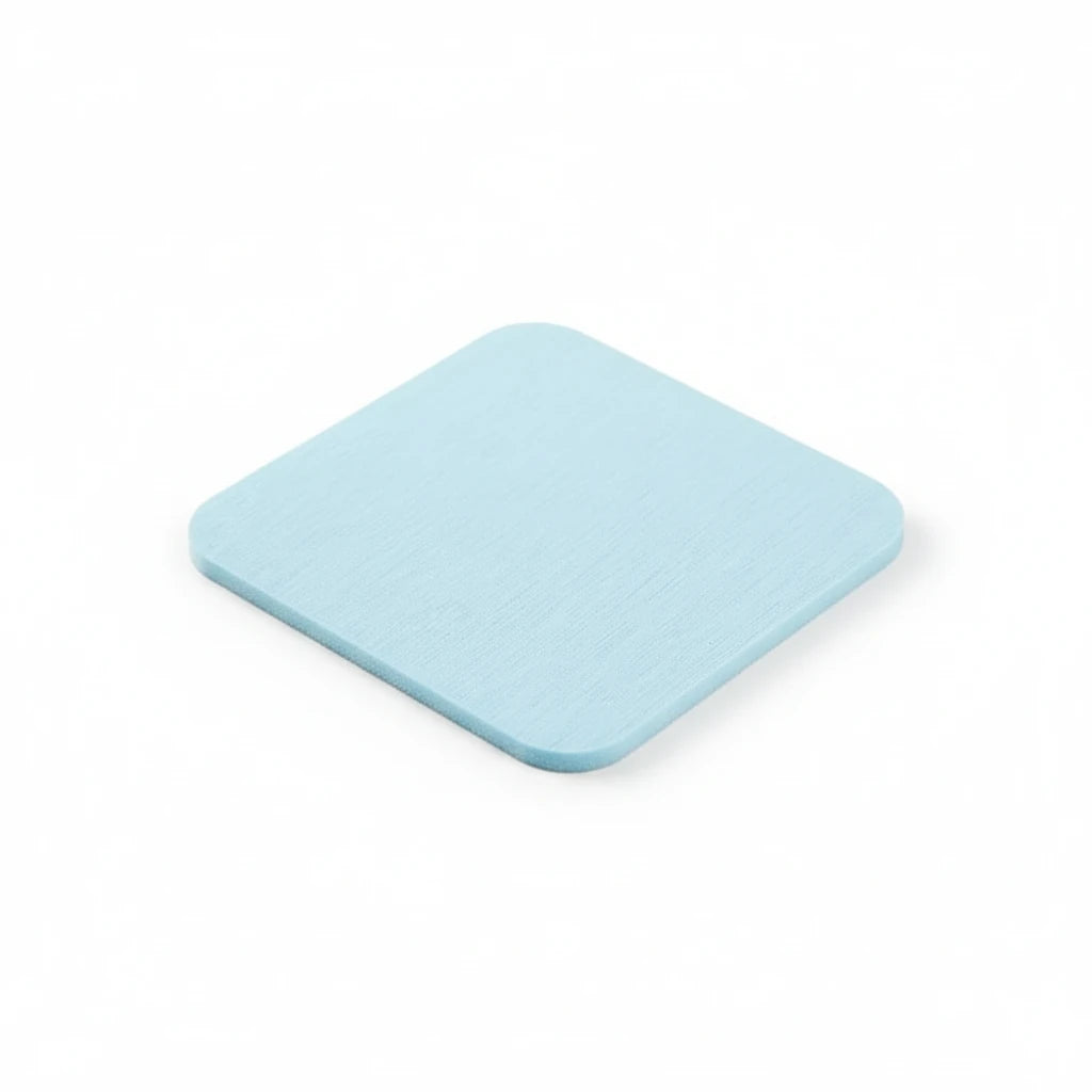 Dessous De Verre En Diatomite Bleue – Bleu aquatique / 8x8cm, Bleu aquatique / 10x10cm, vue produit sur fond blanc