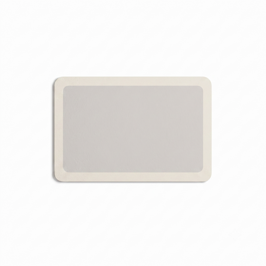 Tapis De Bain Diatomite Sur Mesure – Rectangle Plein, vue produit sur fond blanc