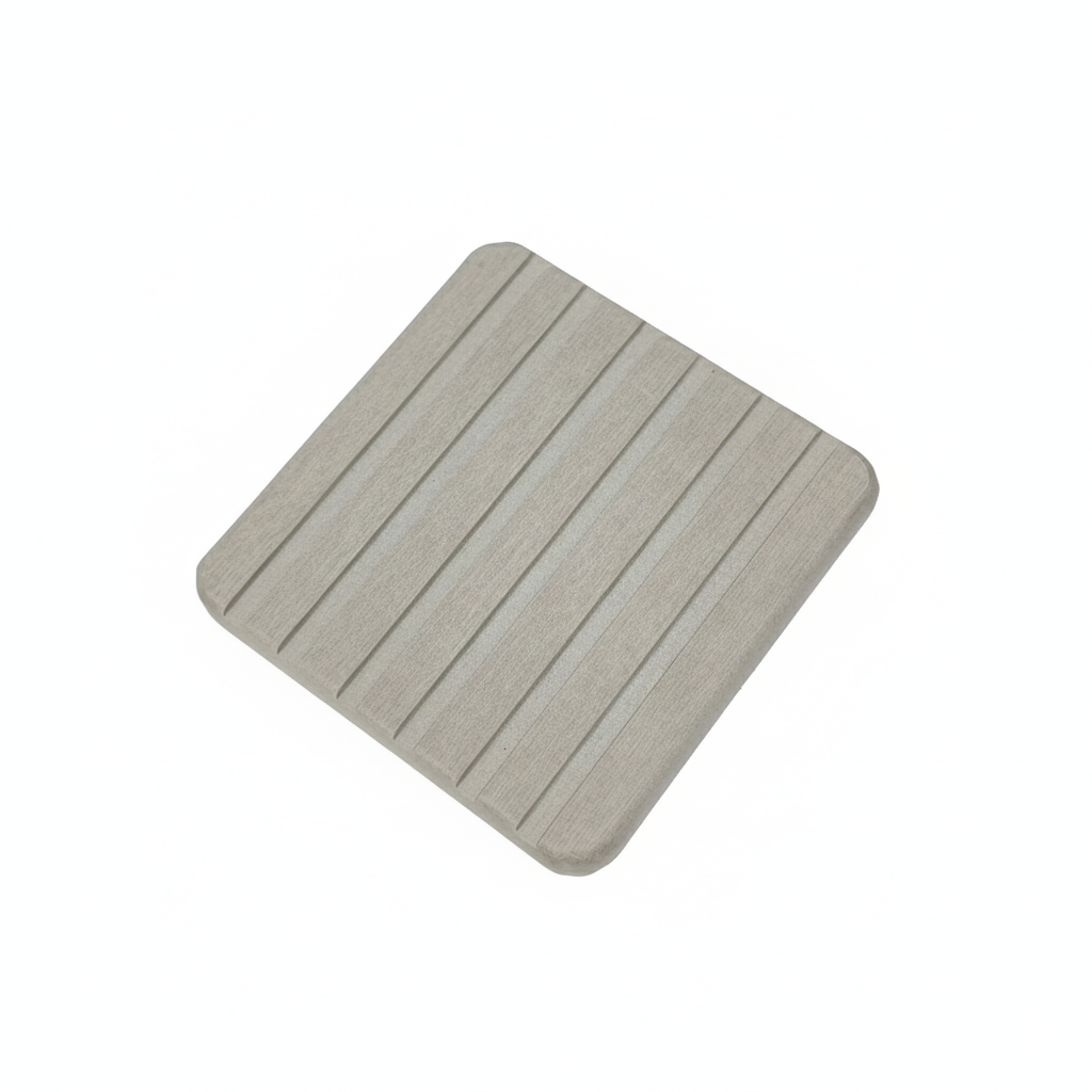 Dessous De Verre En Diatomite Grise – Gris Clair, vue produit sur fond blanc