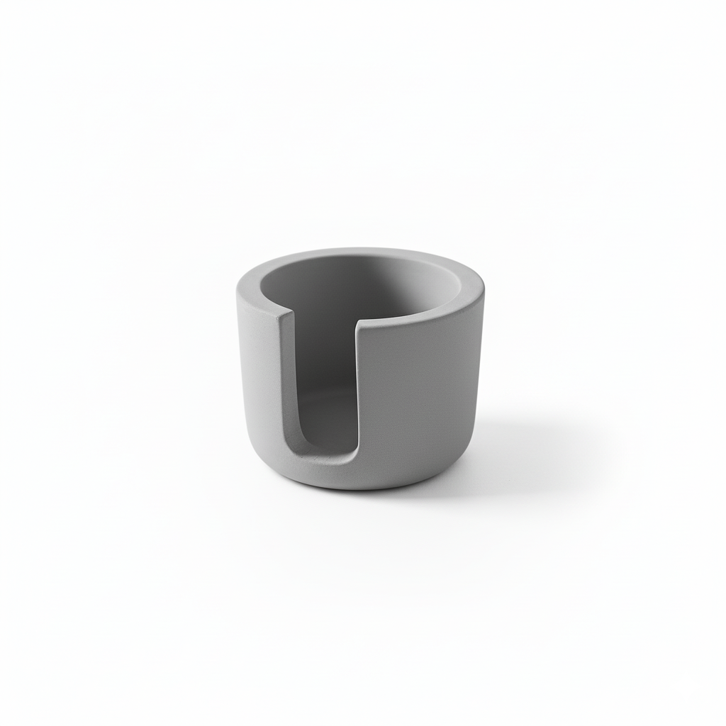 Porte Éponge En Diatomite – Gris, vue produit sur fond blanc
