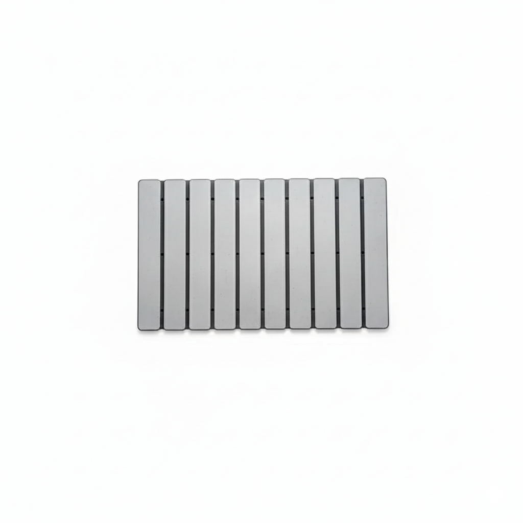 Caillebotis Diatomite – Gris Argent, vue produit sur fond blanc