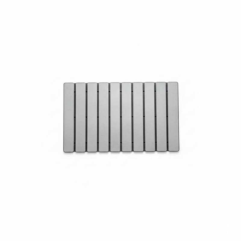 Caillebotis Diatomite – Gris Argent, vue produit sur fond blanc