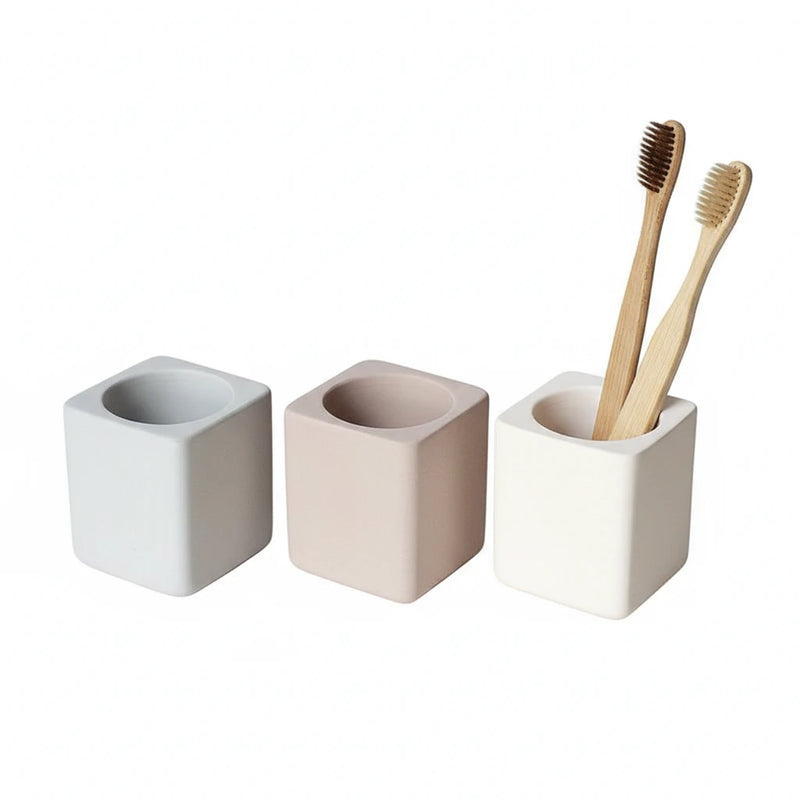 Lot De 3 Porte Brosse À Dents Diatomite, vue produit sur fond blanc