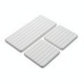Lot de 3 Plateaux d'Évier en Diatomite – Blanc, vue produit sur fond blanc