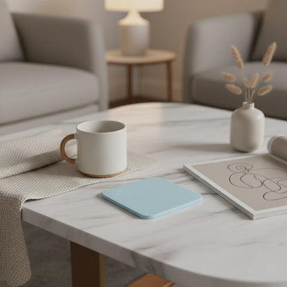 Dessous De Verre En Diatomite Bleue 5