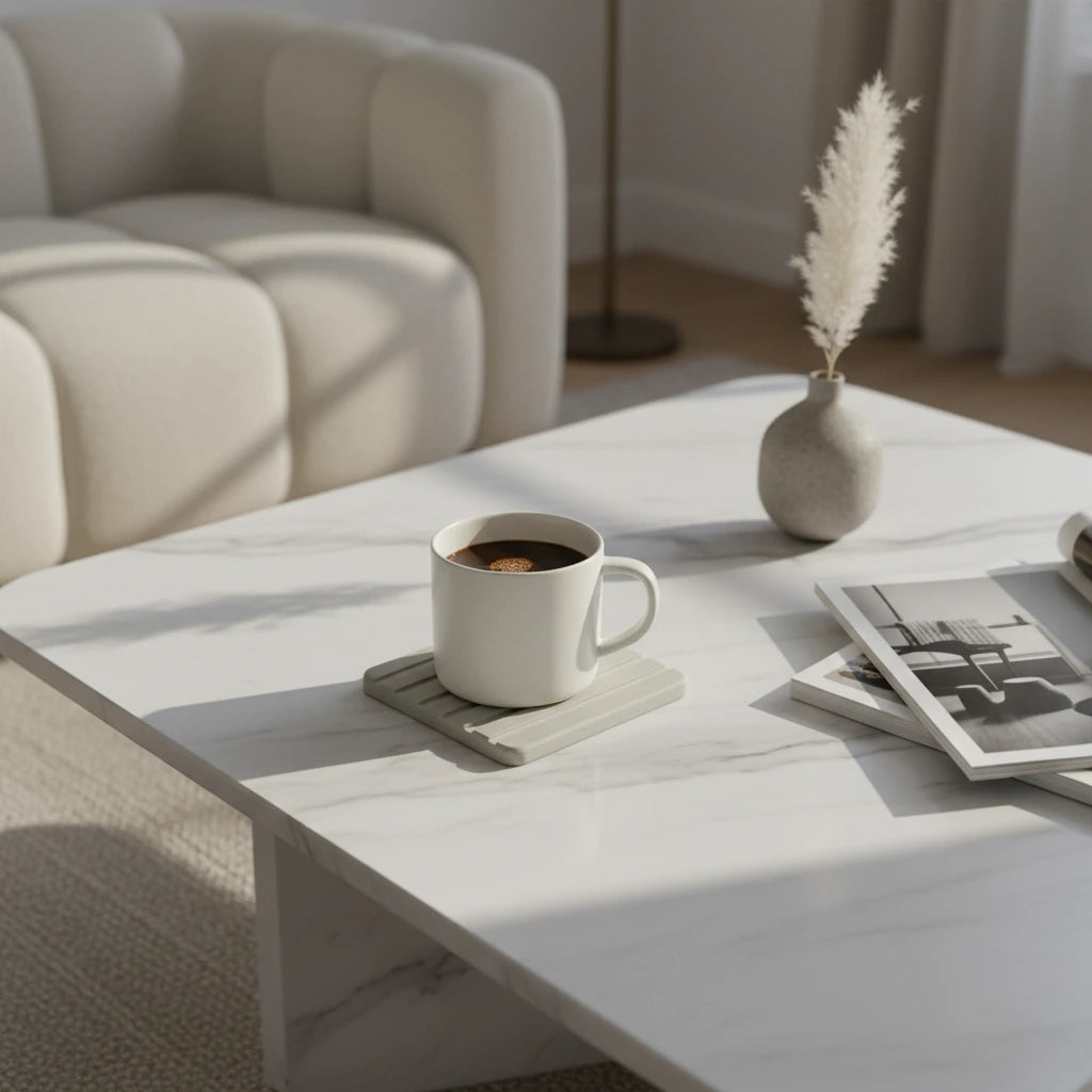 Dessous De Verre En Diatomite Grise 6