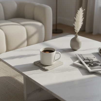 Dessous De Verre En Diatomite Grise 6