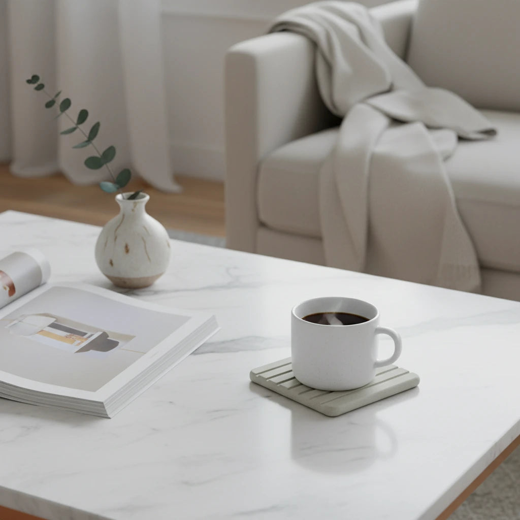 Dessous De Verre En Diatomite Grise 4