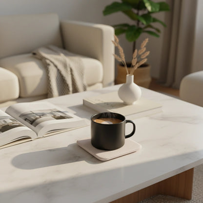 Dessous De Verre En Diatomite Rose 2