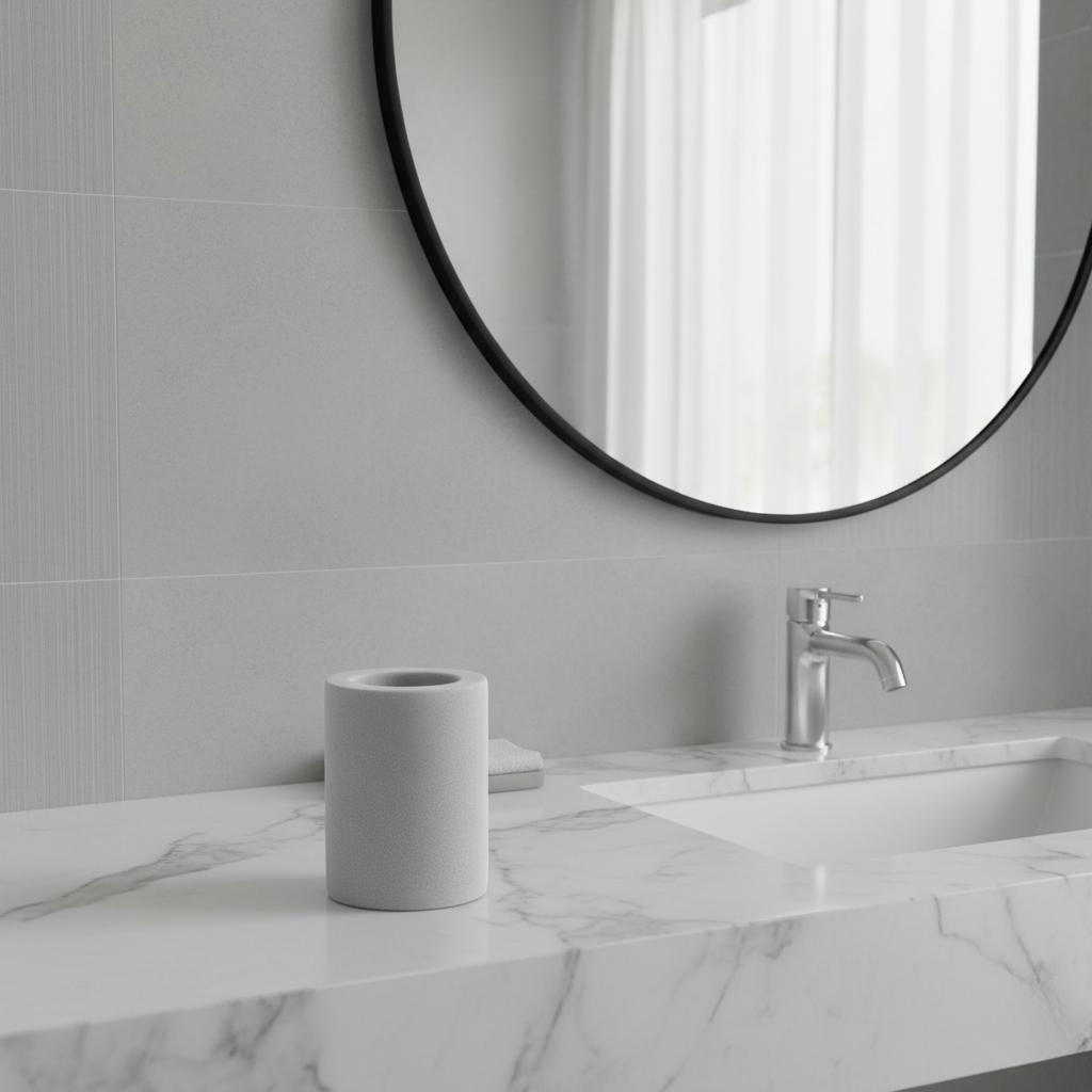 Porte Brosse À Dent En Diatomite Gris 2