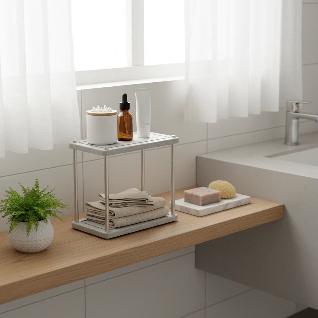 Organisateur De Salle De Bain Diatomite Gris 3