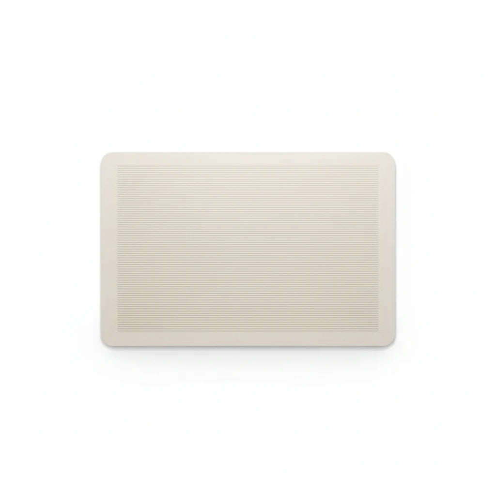 Tapis De Bain Diatomite Sur Mesure – Rectangle Rayé, vue produit sur fond blanc