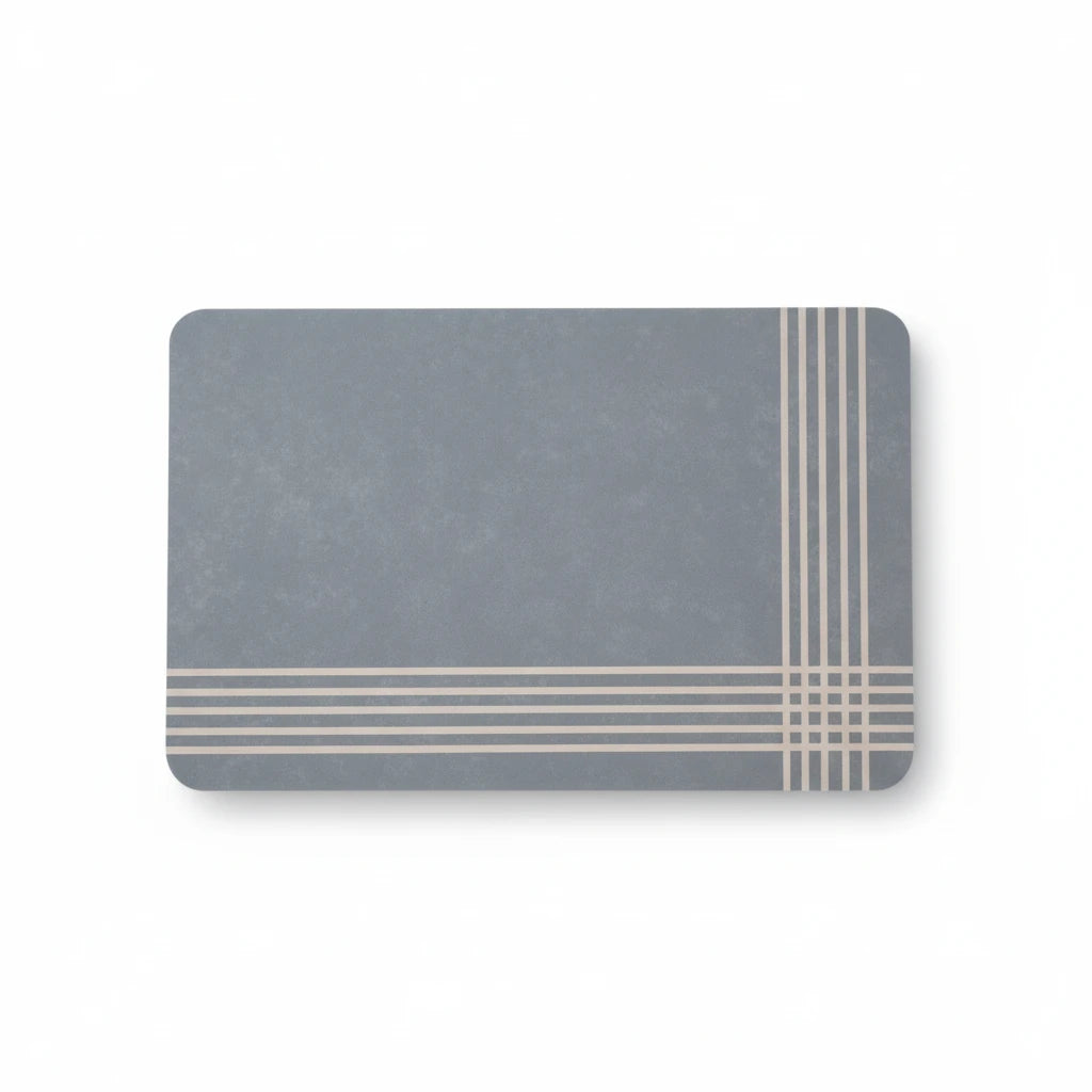 Tapis De Bain Gris – Demi-Cadre / 45cmx75cm, Demi-Cadre / 50cmx80cm, Demi-Cadre / 60cmx90cm, vue produit sur fond blanc