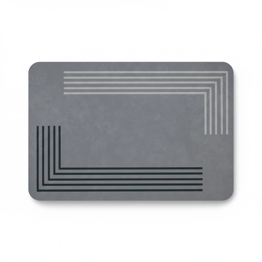 Tapis De Bain Gris – Contraste / 45cmx75cm, Contraste / 50cmx80cm, Contraste / 60cmx90cm, vue produit sur fond blanc