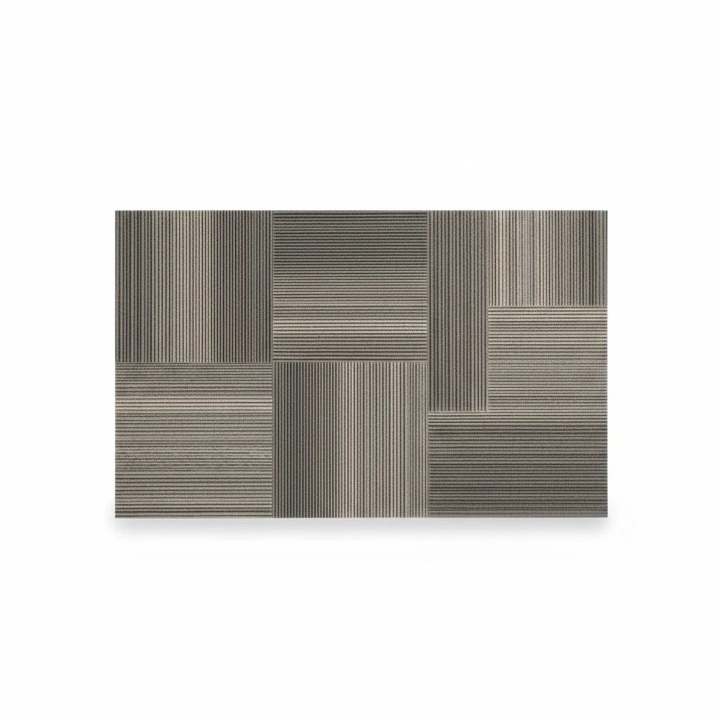 Tapis De Bain 60x90 – Gris Mosaïque, vue produit sur fond blanc