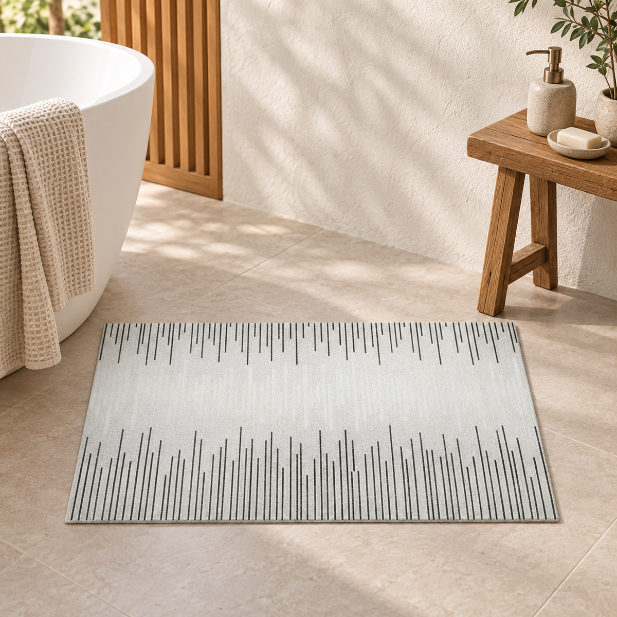 Tapis De Bain 60x90 – Ombre Douce dans une ambiance spa