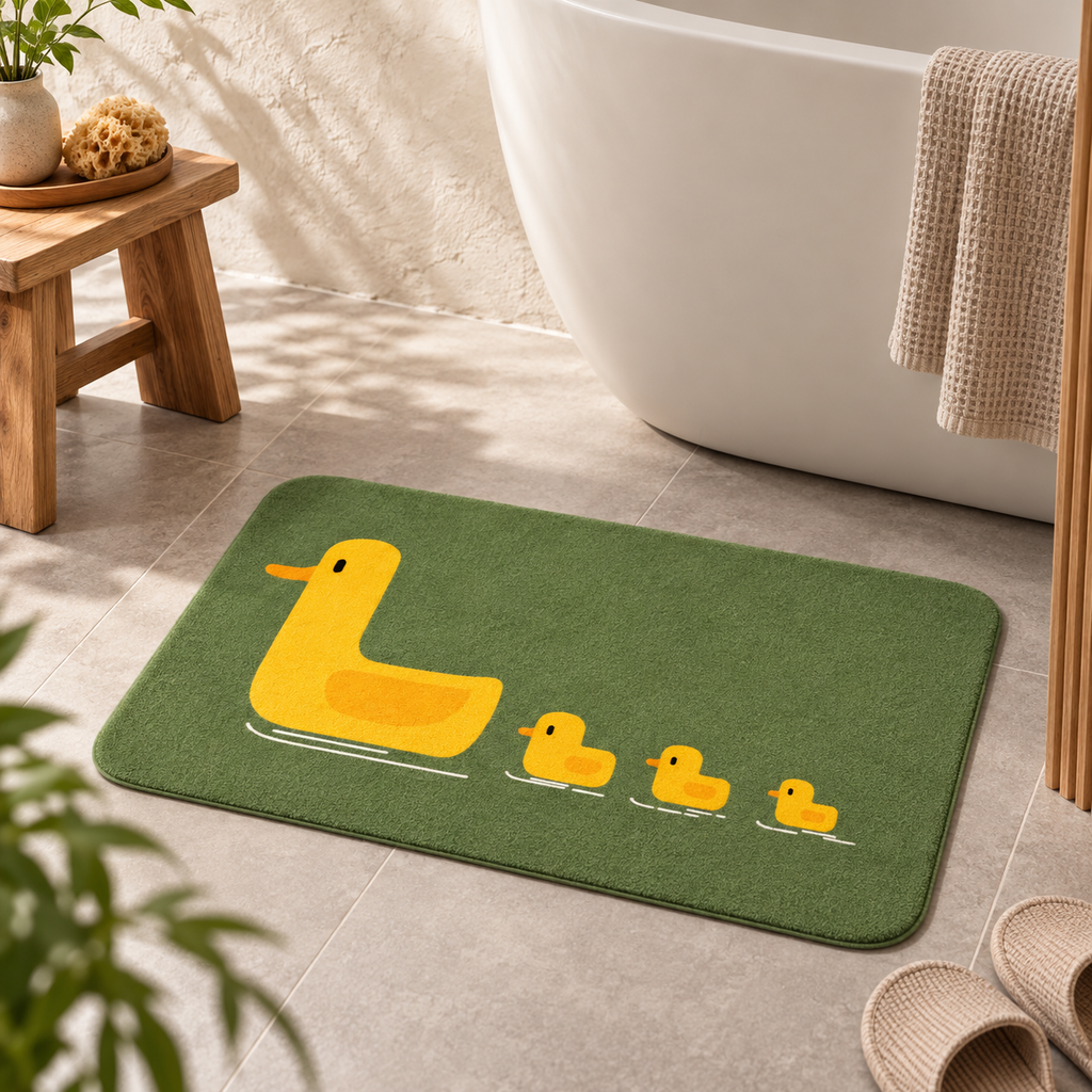 Tapis De Bain Canard – Vert Prairie / 40x60cm, Vert Prairie / 50x80cm dans une ambiance spa