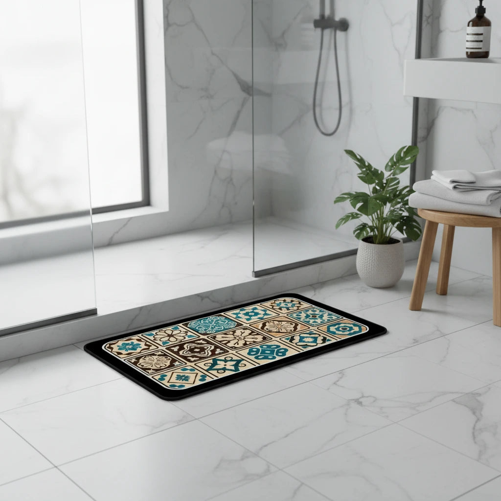 Tapis De Bain Carreaux De Ciment 7