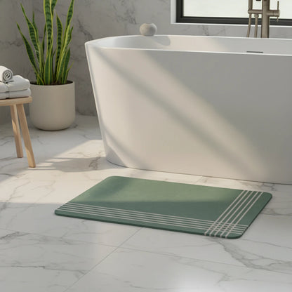 Tapis De Bain Vert Foncé 7